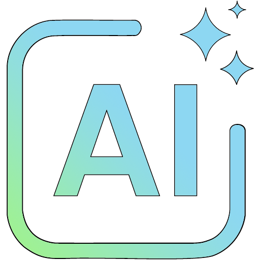 AI icon with stars gradient